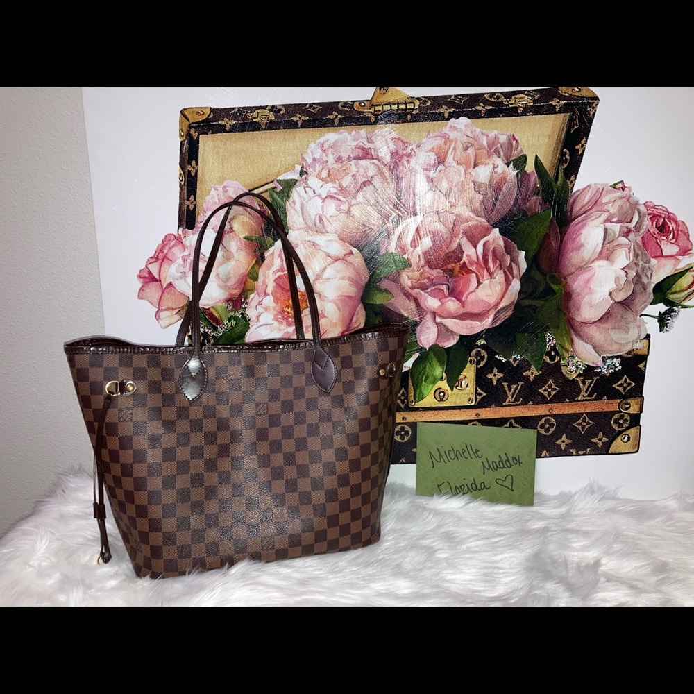 ❌SOLD❌ Neverfull MM Damier Ebene with Red Interior